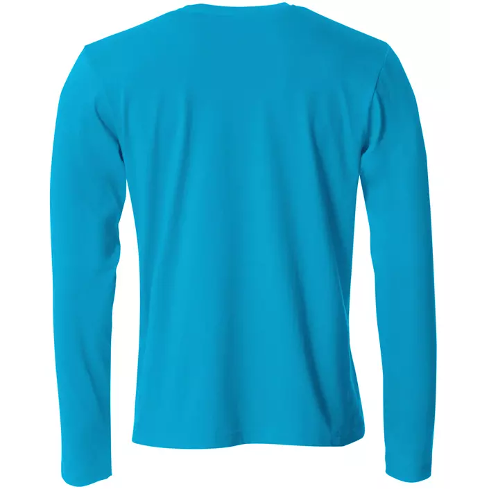 Clique Basic-T langærmet T-shirt, Turquoise, large image number 2
