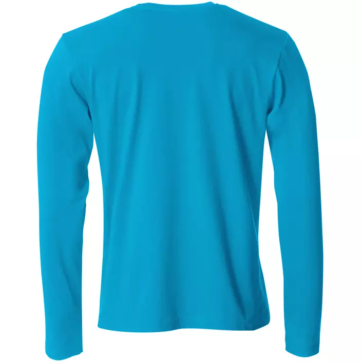 Clique Basic-T langermet T-skjorte, Turquoise, large image number 2