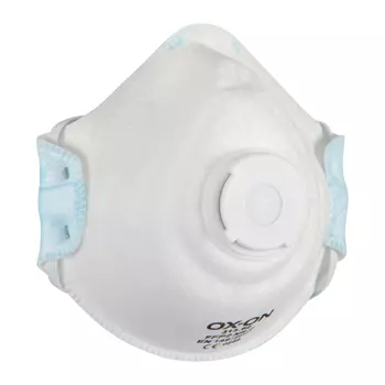 OX-ON Comfort 10-pack støpt støvmaske FFP2 NR D med ventil, Hvit