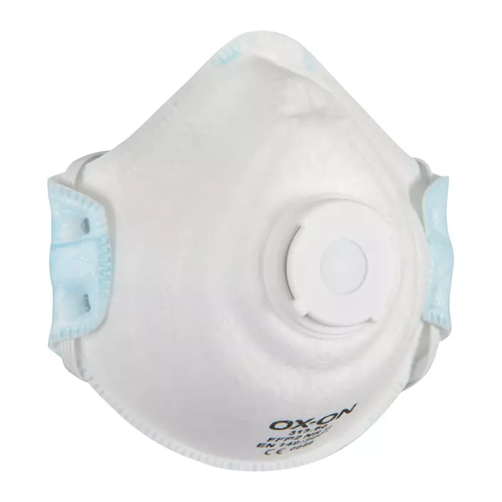 OX-ON Comfort 10er-Pack Geformt Staubmaske FFP2 NR D mit Ventil, Weiß, Weiß, large image number 0