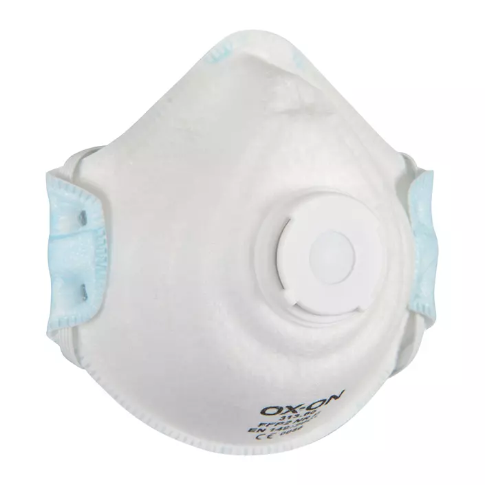 OX-ON Comfort 10-pack gjuten damm mask FFP2 NR D med ventil, Vit, Vit, large image number 0