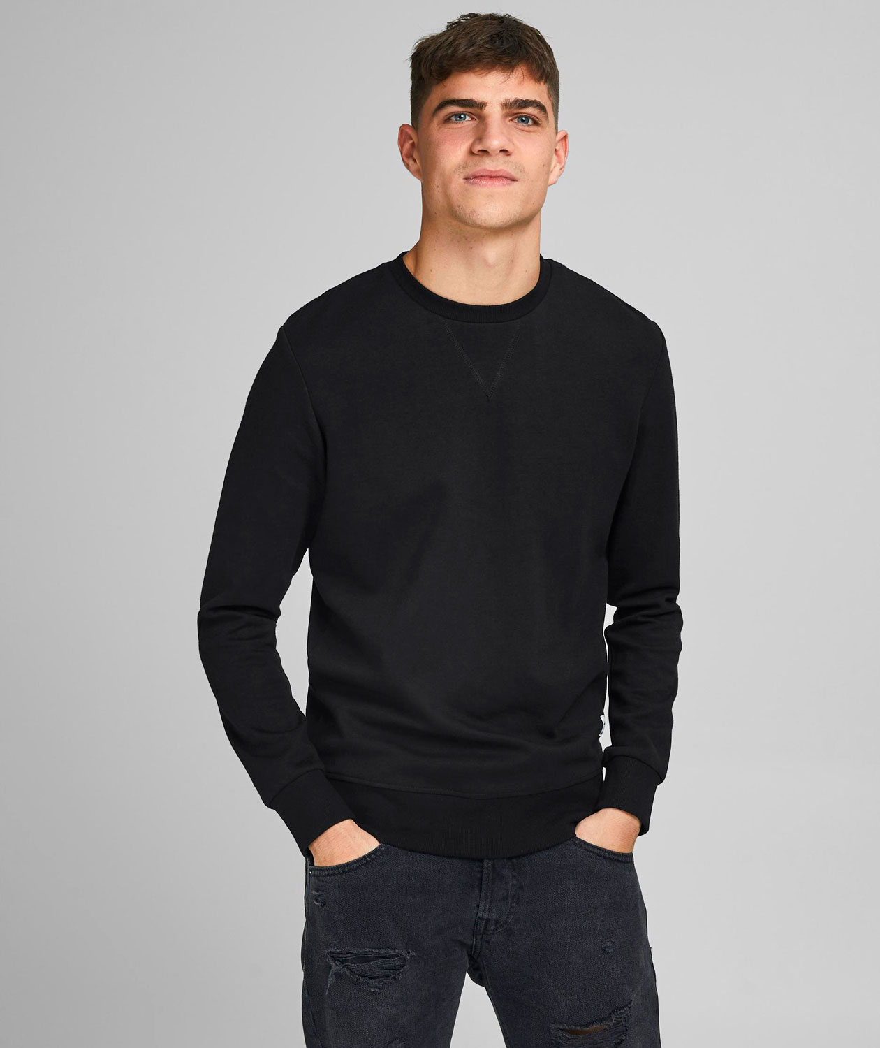 Jack & Jones JJEBASIC sweatshirt, Schwarz