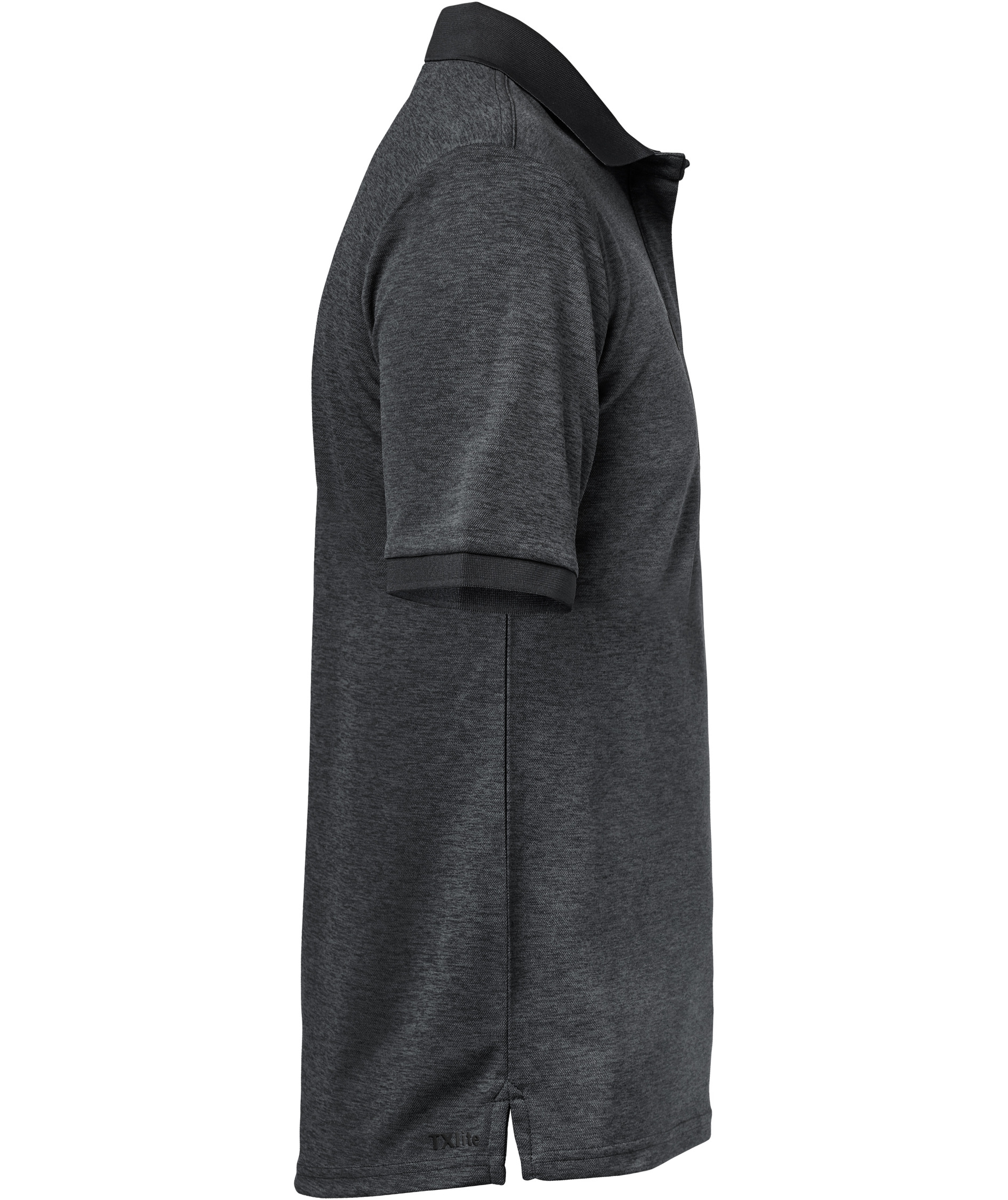 Tenson TXlite Melange polo shirt, Black, large image number 2