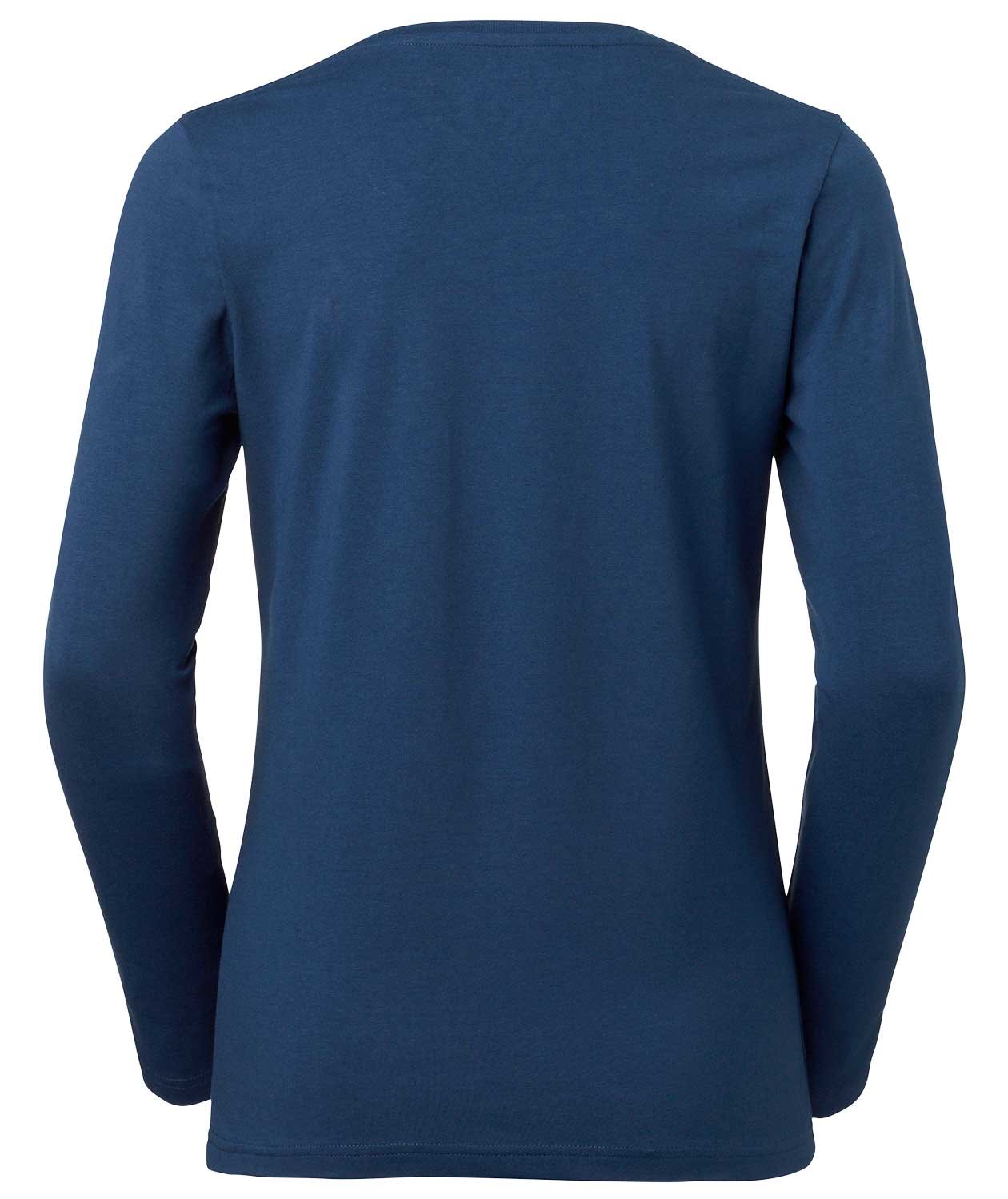 South West Lily organic long-sleeved women's T-shirt, Indigo Blue, large image number 2