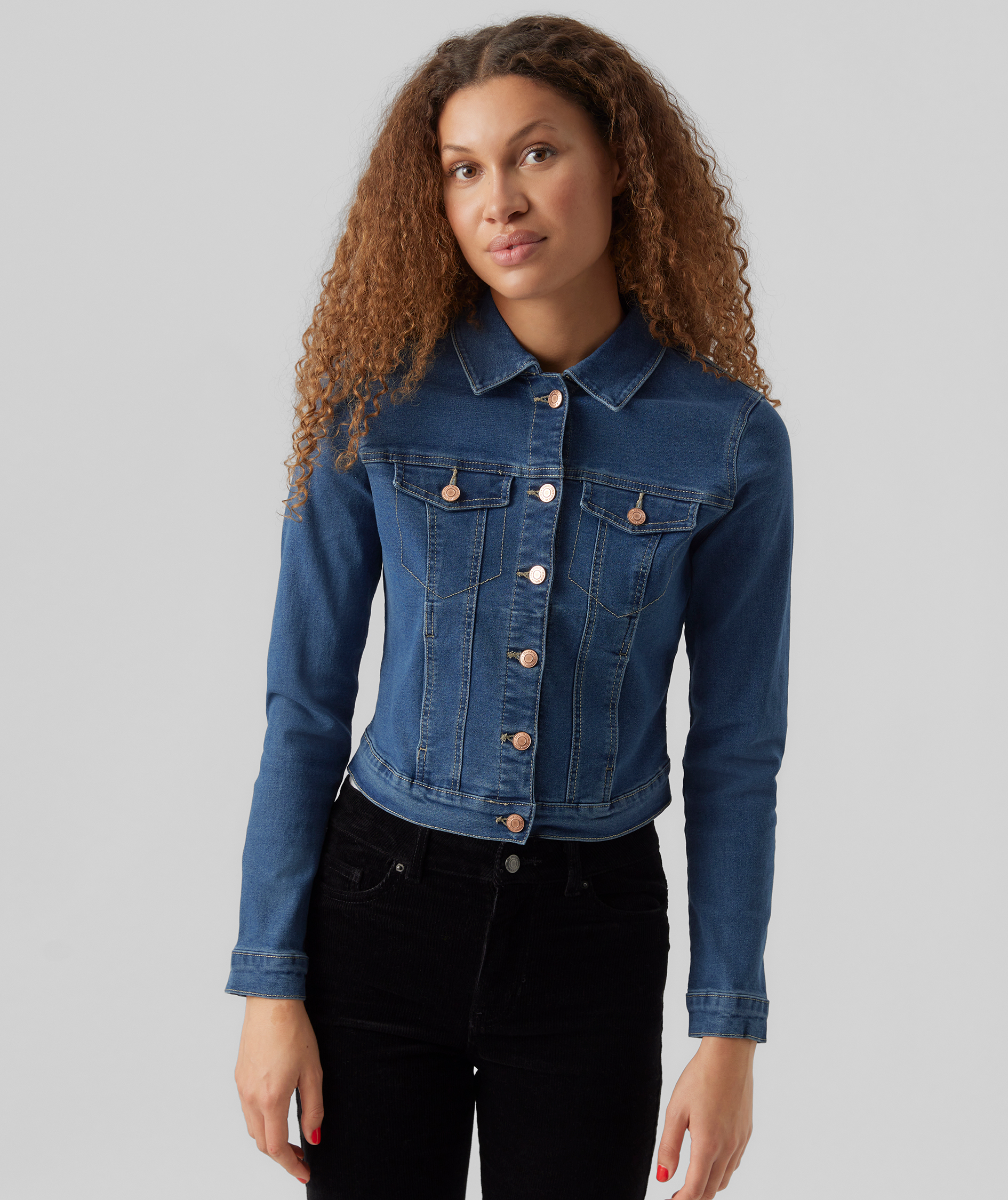 Vero Moda VMLUNA Denim jacka, Medium Blue Denim, large image number 5
