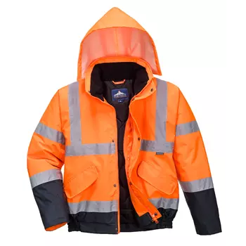 Portwest pilot jacket, Hi-vis Orange/Marine