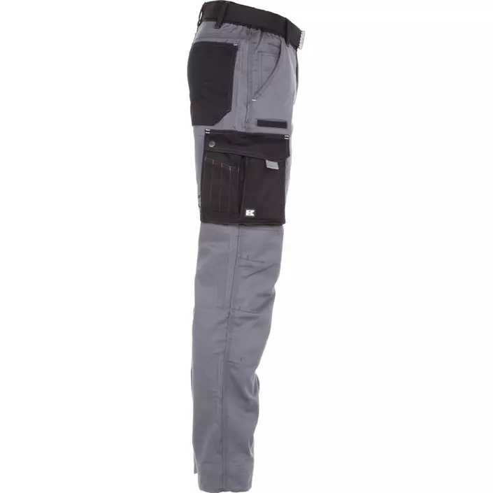 Kramp Original Light work trousers with belt, Grey/Black, large image number 3