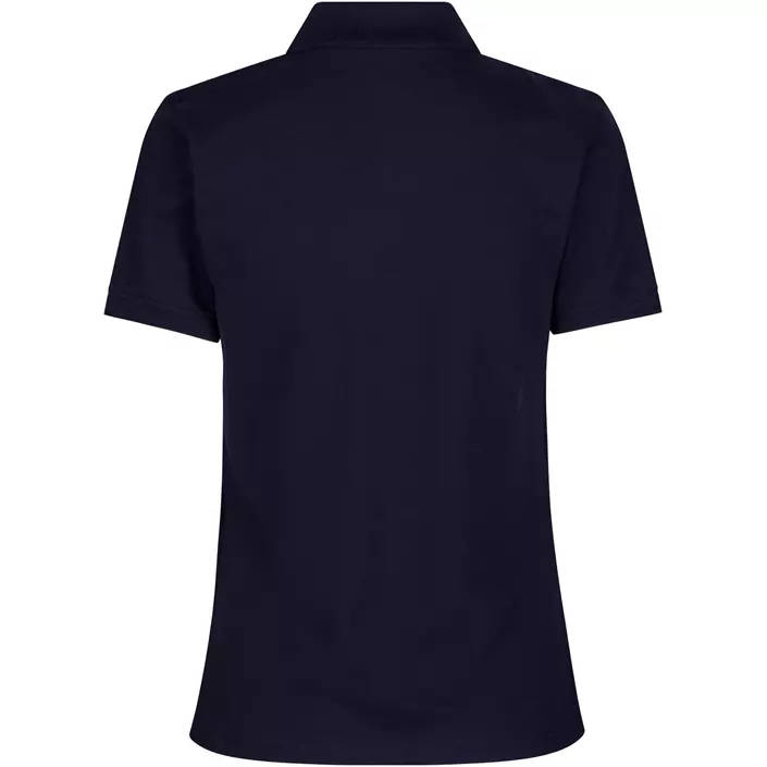 ID dame Pique Polo T-shirt med stretch, Marine, large image number 1