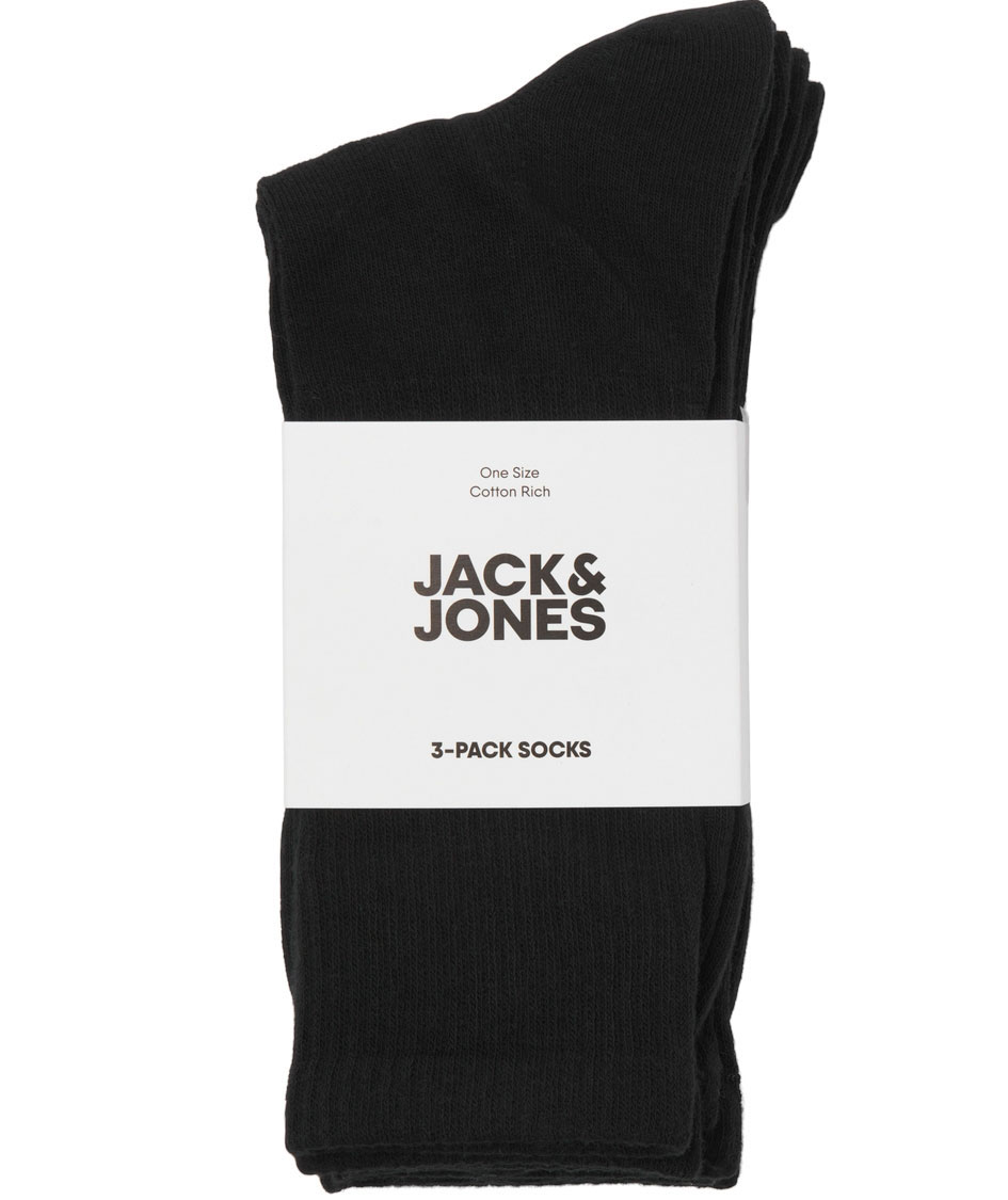 Jack & Jones JACCHARLES 3er-Pack Tennissocken, Black, Black, large image number 3