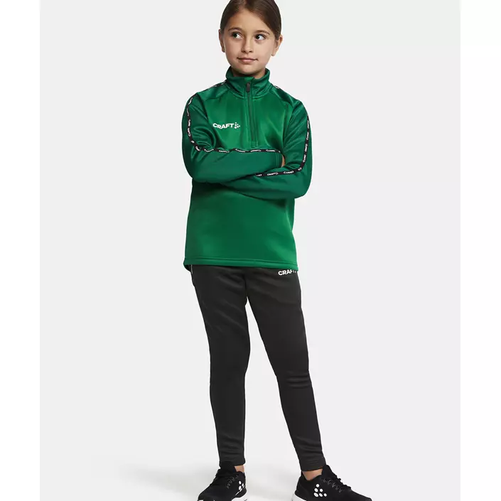 Craft Squad 2.0 halfzip training pullover for kids, Team Green-Ivy, large image number 1