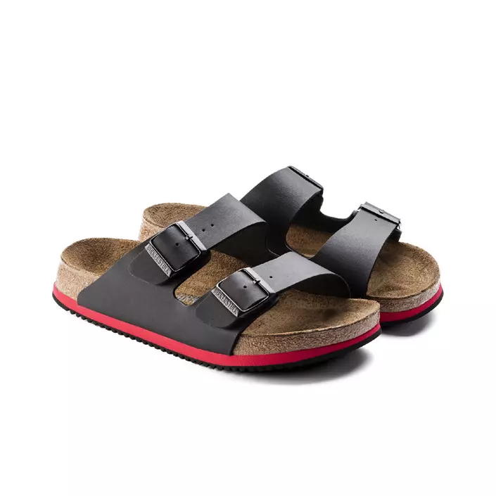 Birkenstock Arizona Regular Fit SL sandaler, Sort/Rød, large image number 3