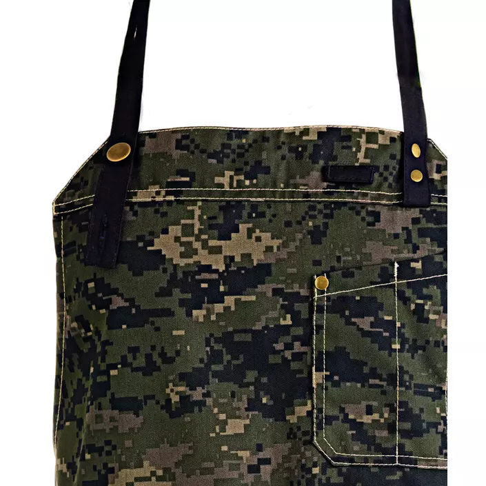 Kentaur Raw bib apron with pockets, Camouflage, Camouflage, large image number 1