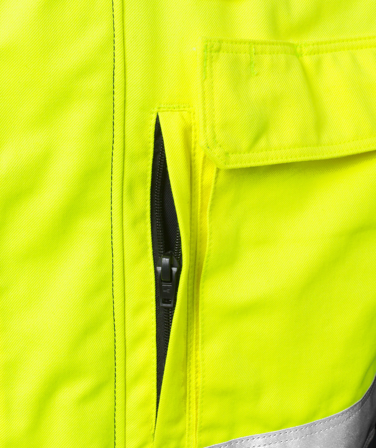 Fristads Flamestat work jacket 4176, Hi-Vis yellow/marine, large image number 3
