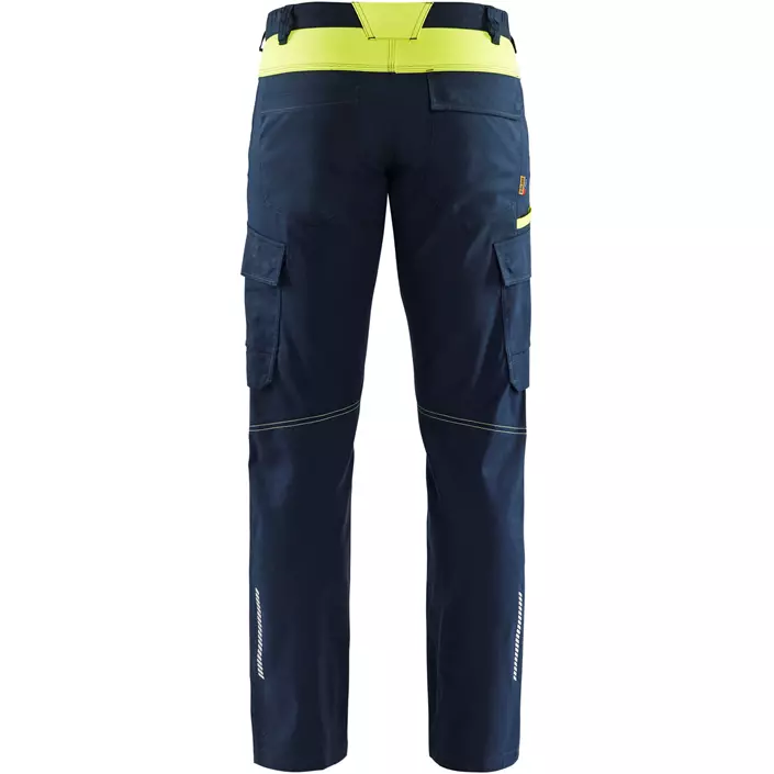 Blåkläder servicebyxa, Mörk Marinblå/Hi-Vis Gul, large image number 1
