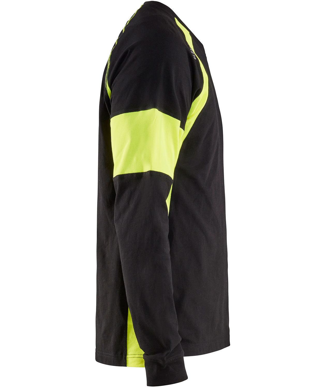 Bl&aring;kl&auml;der long-sleeved T-shirt, Black/Hi-Vis Yellow, large image number 3