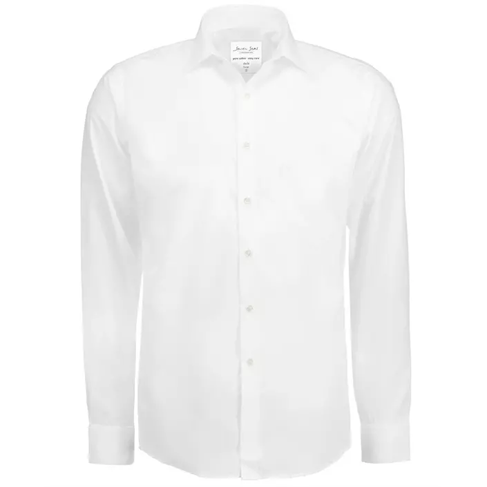 Seven Seas Poplin Slim fit skjorte, Hvid, large image number 0