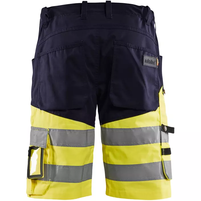 Blåkläder work shorts, Marine/Hi-Vis yellow, large image number 1