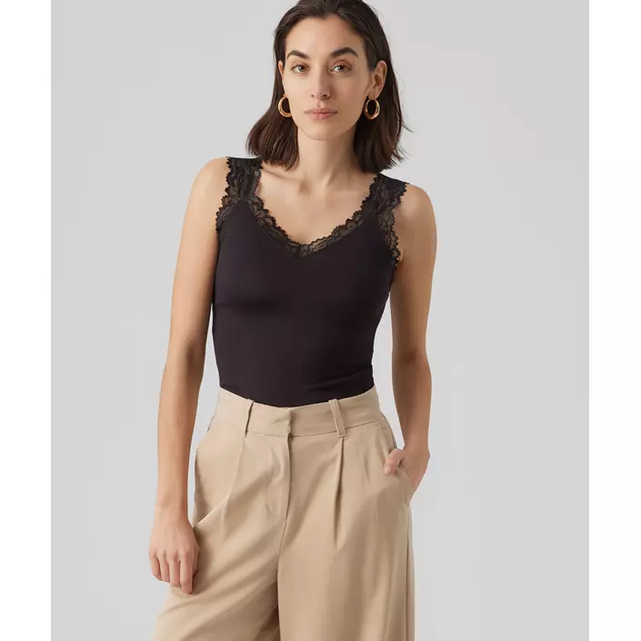 Vero Moda VMROSA linne dam, Black, large image number 1