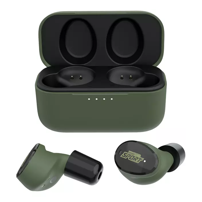 ISOtunes Free Sport Calibre høreværn med Bluetooth, Sort/Grøn, Sort/Grøn, large image number 1