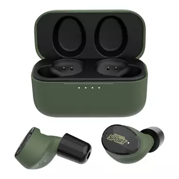 ISOtunes Free Sport Calibre Bluetooth-hörlurar med hörselskydd, Svart/Grön