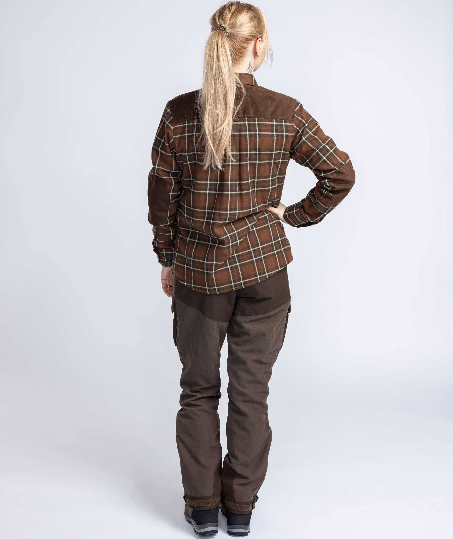 Pinewood Douglas dame flannelskjorte, Nougat/Beige, large image number 7