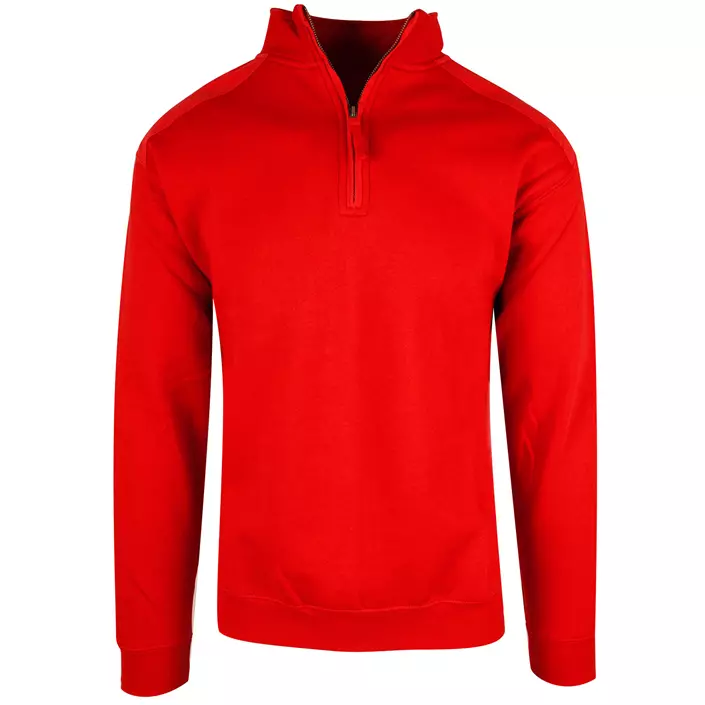 YOU Valdez sweatshirt med kort lynlås, Rød, large image number 0