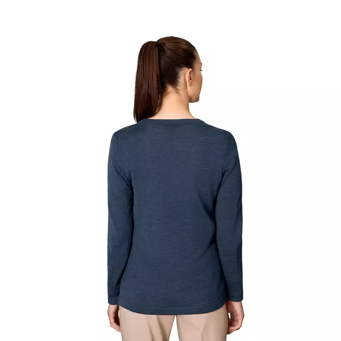 Seven Seas Damen Strickpullover mit Wolle, Blau Melange, large image number 5