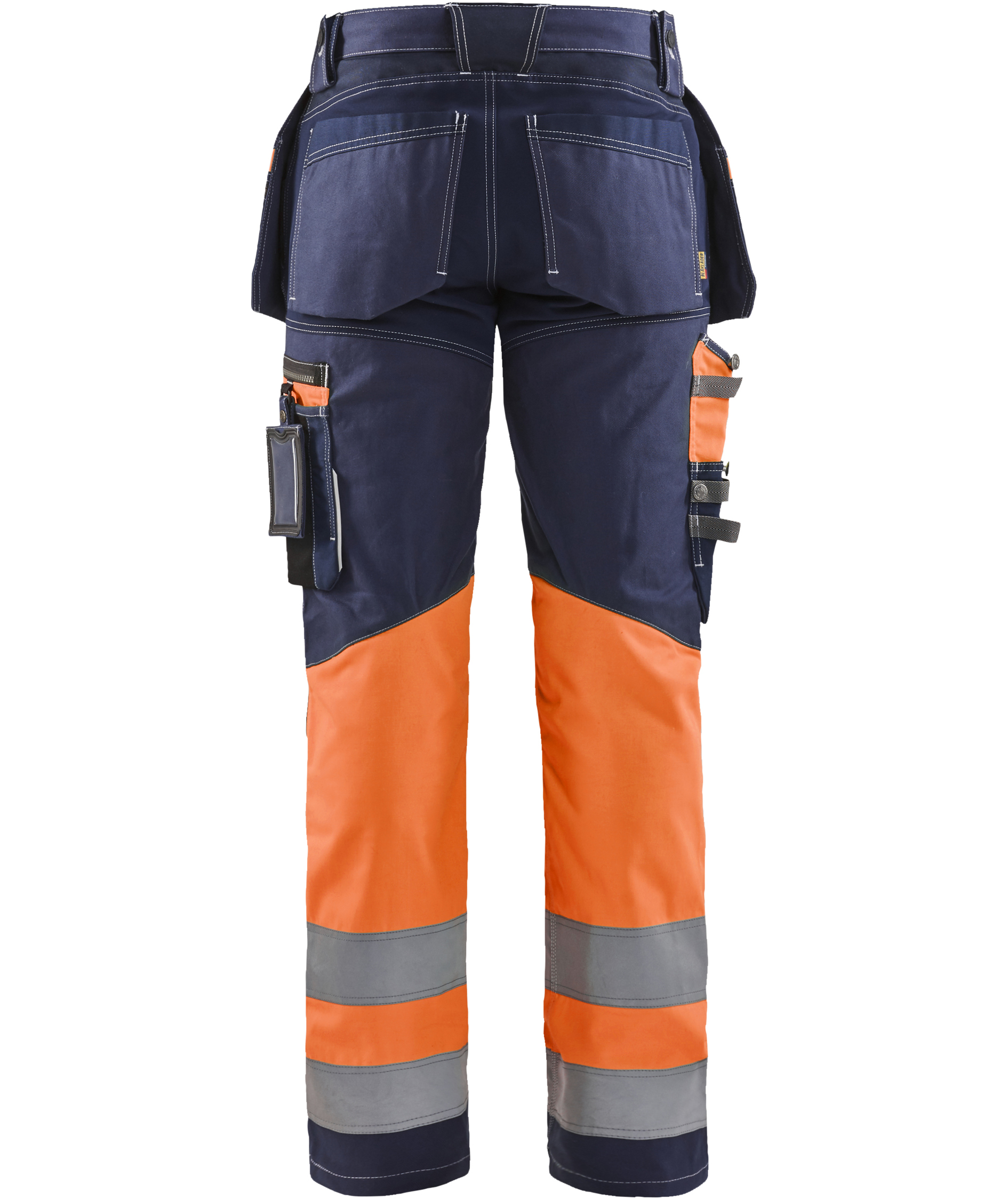Bl&aring;kl&auml;der h&aring;ndverksbukse, Marine/Hi-Vis Oransje, large image number 1