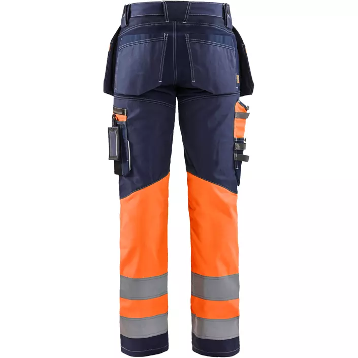 Blåkläder håndværkerbukser, Marine/Hi-Vis Orange, large image number 1