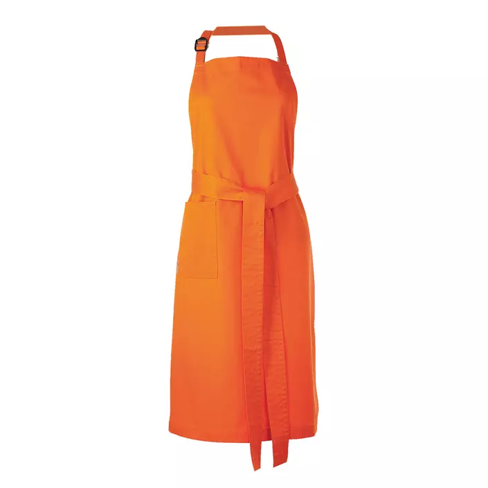 Toni Lee Kron bib apron with pocket, Orange, Orange, large image number 0
