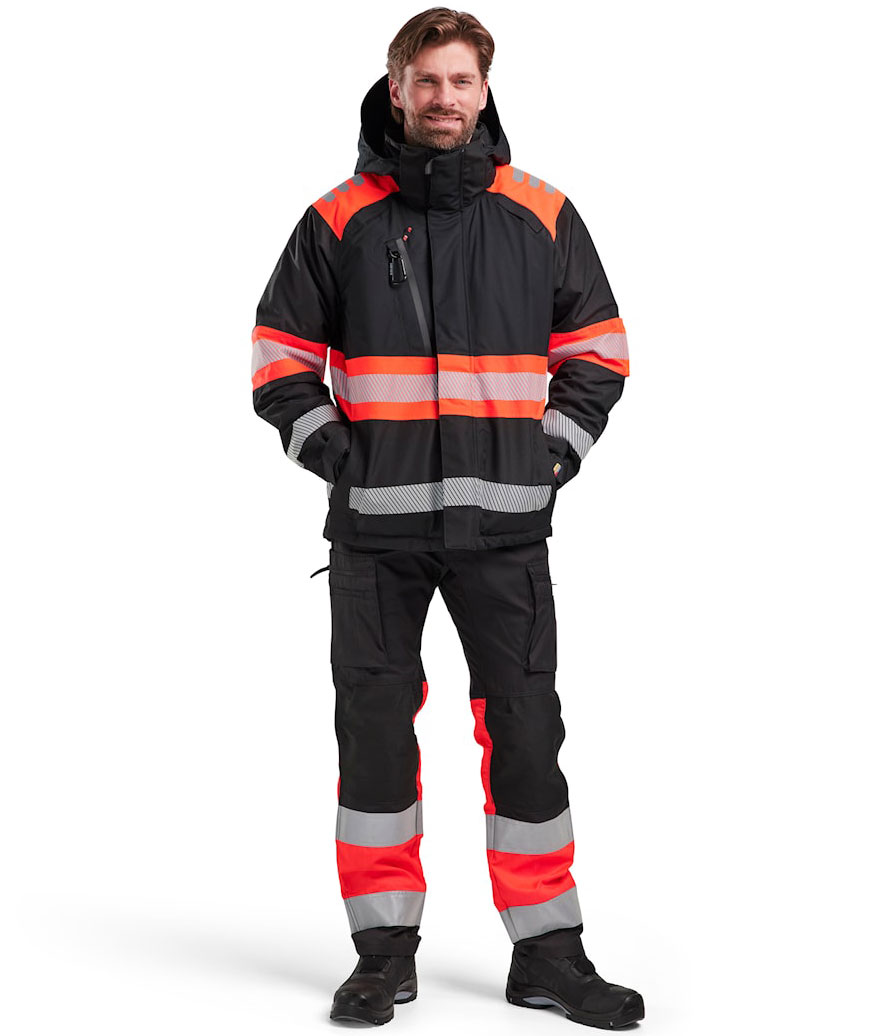 Bl&aring;kl&auml;der winter jacket, Black/Hi-Vis Red, Black/Hi-Vis Red, large image number 1