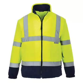 Portwest  fleece jacket, Hi-Vis yellow/marine