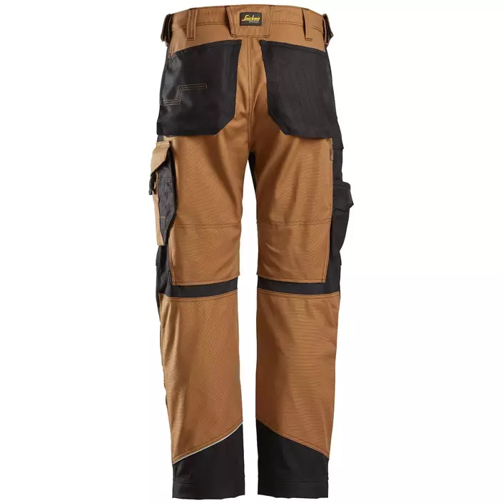 Snickers RuffWork Canvas+ work trousers 6314, Brown/Black, large image number 1