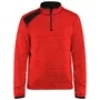 Blåkläder sweatshirt half zip, Rød/Svart