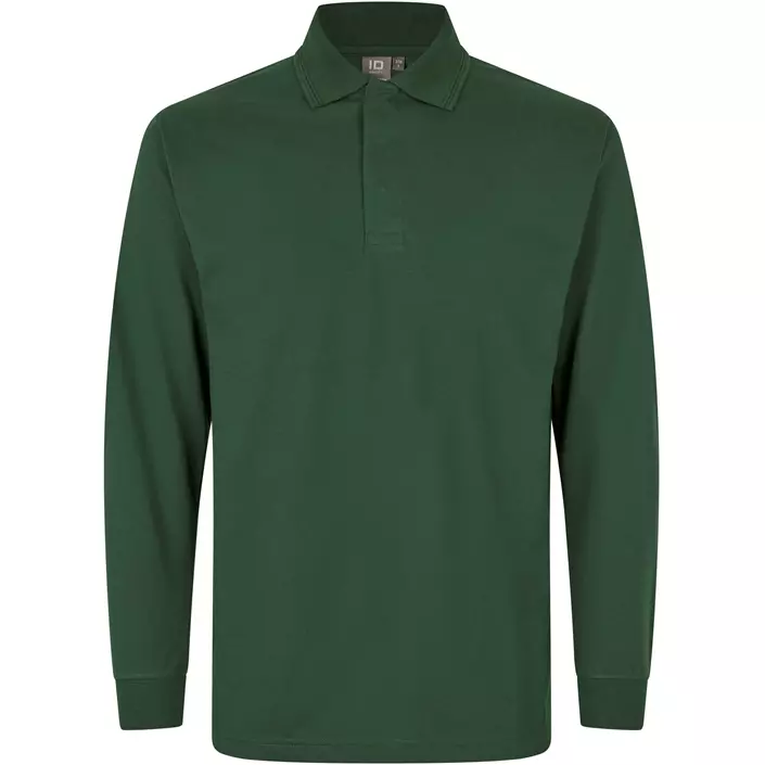 ID PRO Wear langärmliges Poloshirt, Flaschengrün, large image number 0