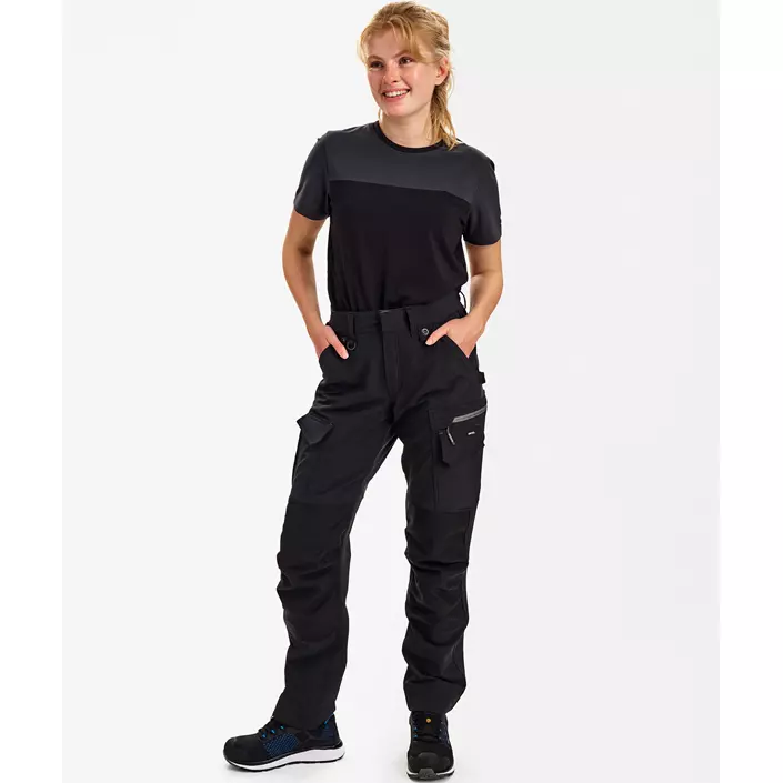 Engel Entire arbetsbyxa full stretch dam, Black/Anthracite Grey, large image number 1