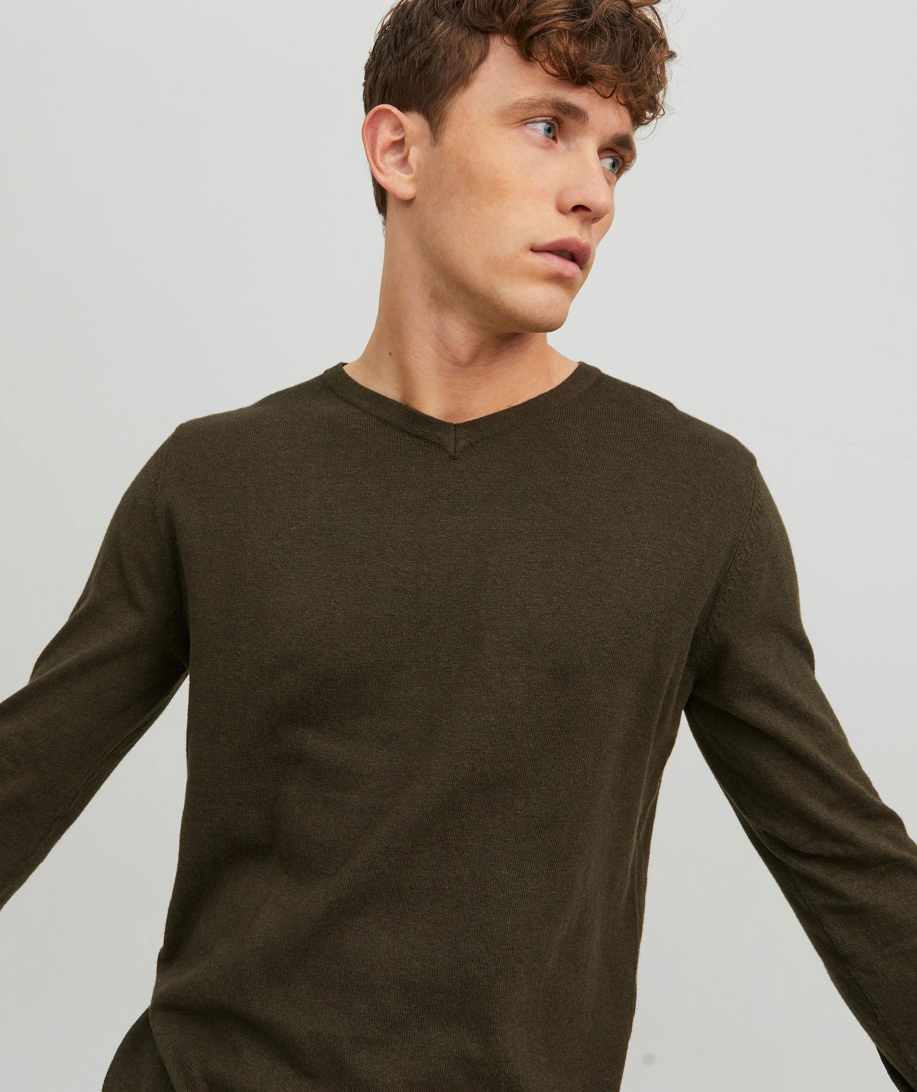 Jack & Jones JJEEMIL striktr&oslash;je, Olive Night Melange, large image number 4