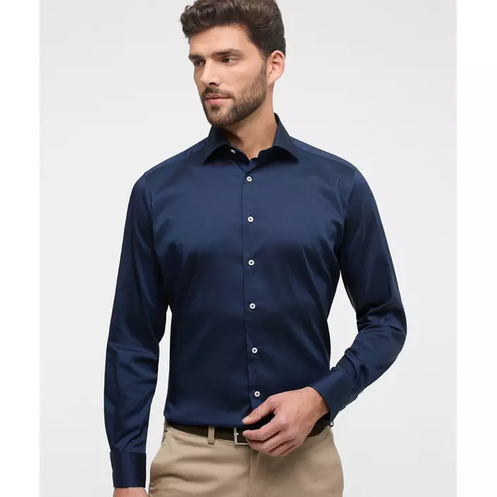 Eterna Performance Modern Fit skjorta, Navy, large image number 1