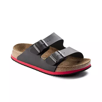 Birkenstock Arizona Regular Fit SL sandaler, Sort/Rød