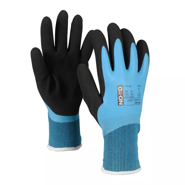 OX-ON winter comfort 3309 gloves, Black/Blue, large image number 0
