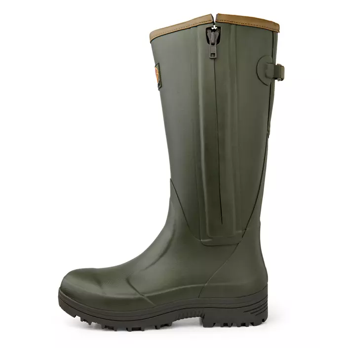 Gateway1 Pheasant Game 18" 5mm side-zip rubber boots, Dark Olive, large image number 1