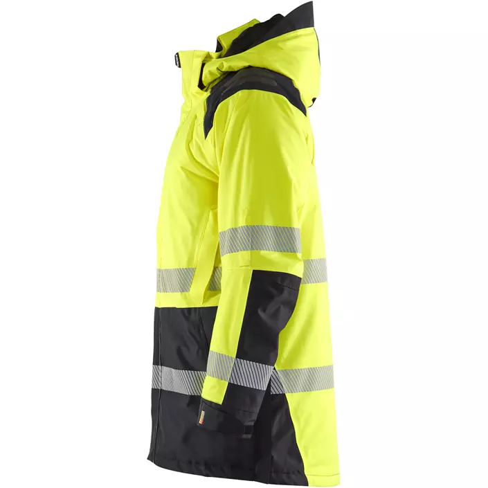 Blåkläder vinter parkajakke, Hi-vis Gul/Sort, large image number 4