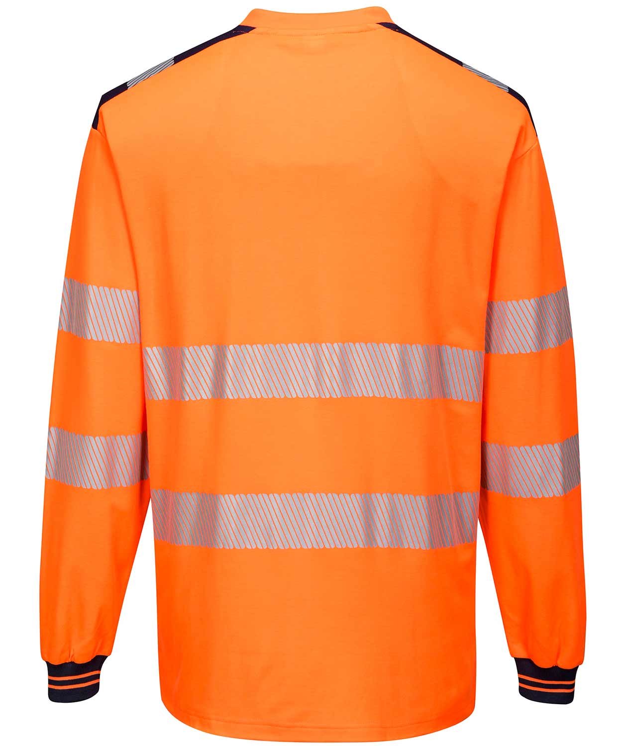 Portwest longsleeved T-shirt, Hi-Vis Orange/Black