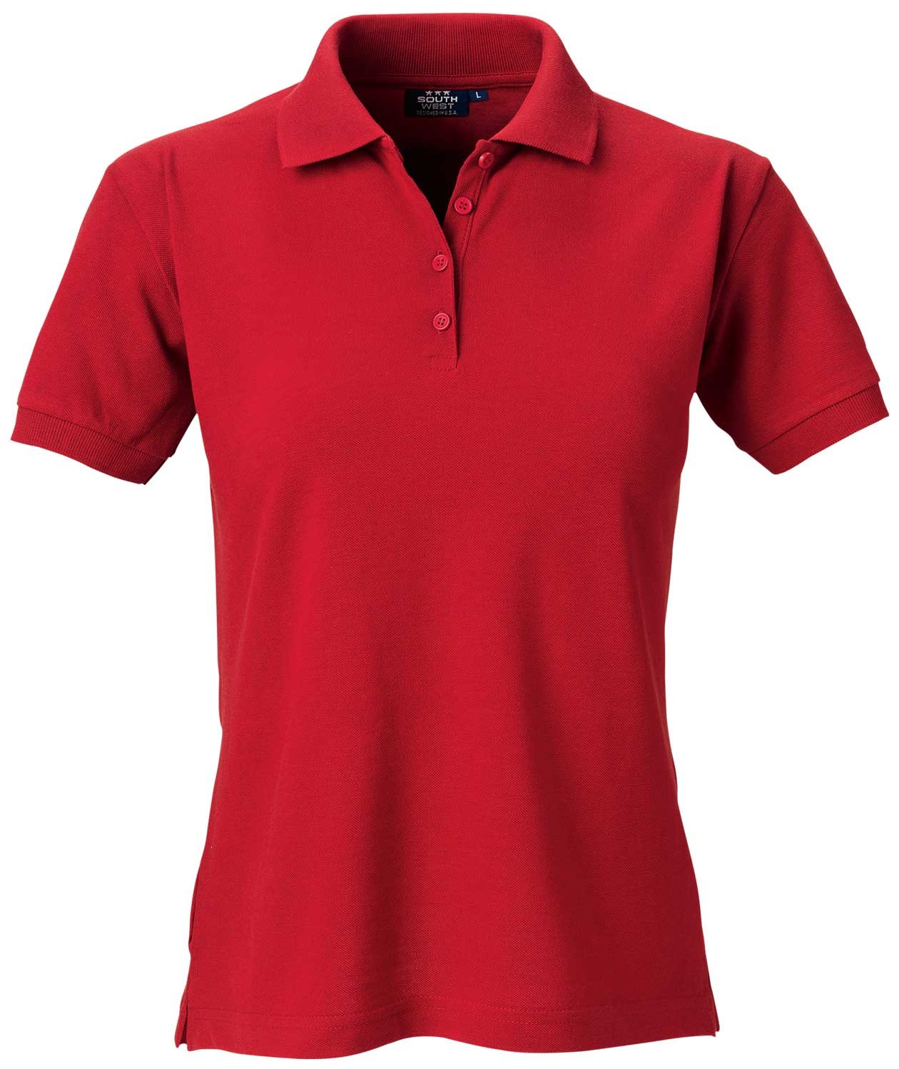 South West Coronita women's polo shirt, Red, Red, swatch