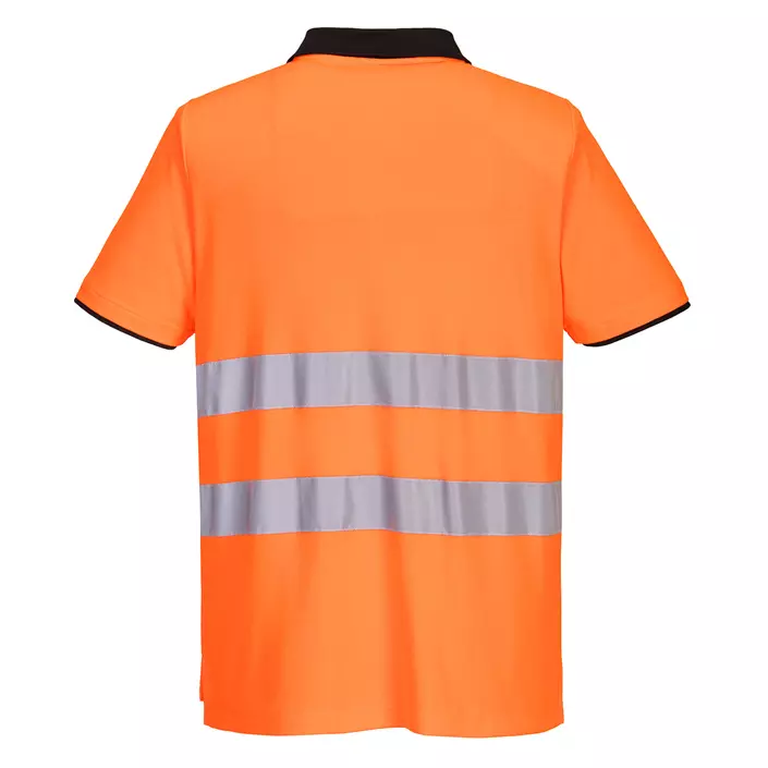 Portwest PW2 polo T-shirt, Hi-Vis Orange/Sort, large image number 1