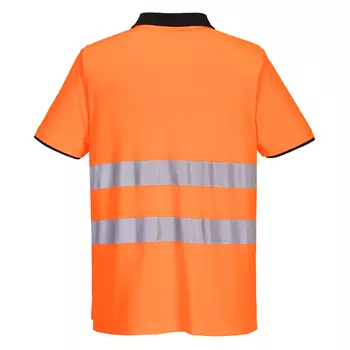 Portwest PW2 polo T-skjorte, Hi-Vis Oransje/Svart