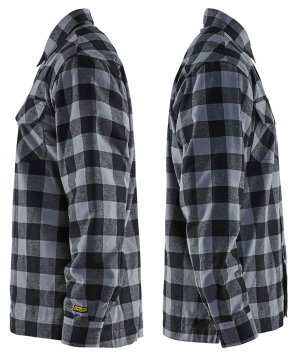 Bl&aring;kl&auml;der foret flannel skovmandsskjorte, M&oslash;rkegr&aring;/Sort, large image number 3