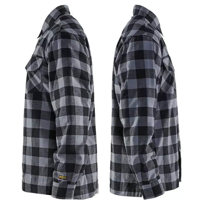 Blåkläder foret flannel snekkerskjorte, Mørkegrå/Svart, large image number 3