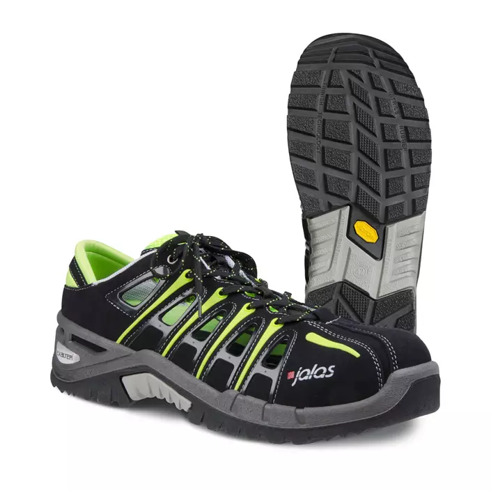 Jalas Exalter2 safety sandals S1 HRO, Black/Grey/Green, large image number 0