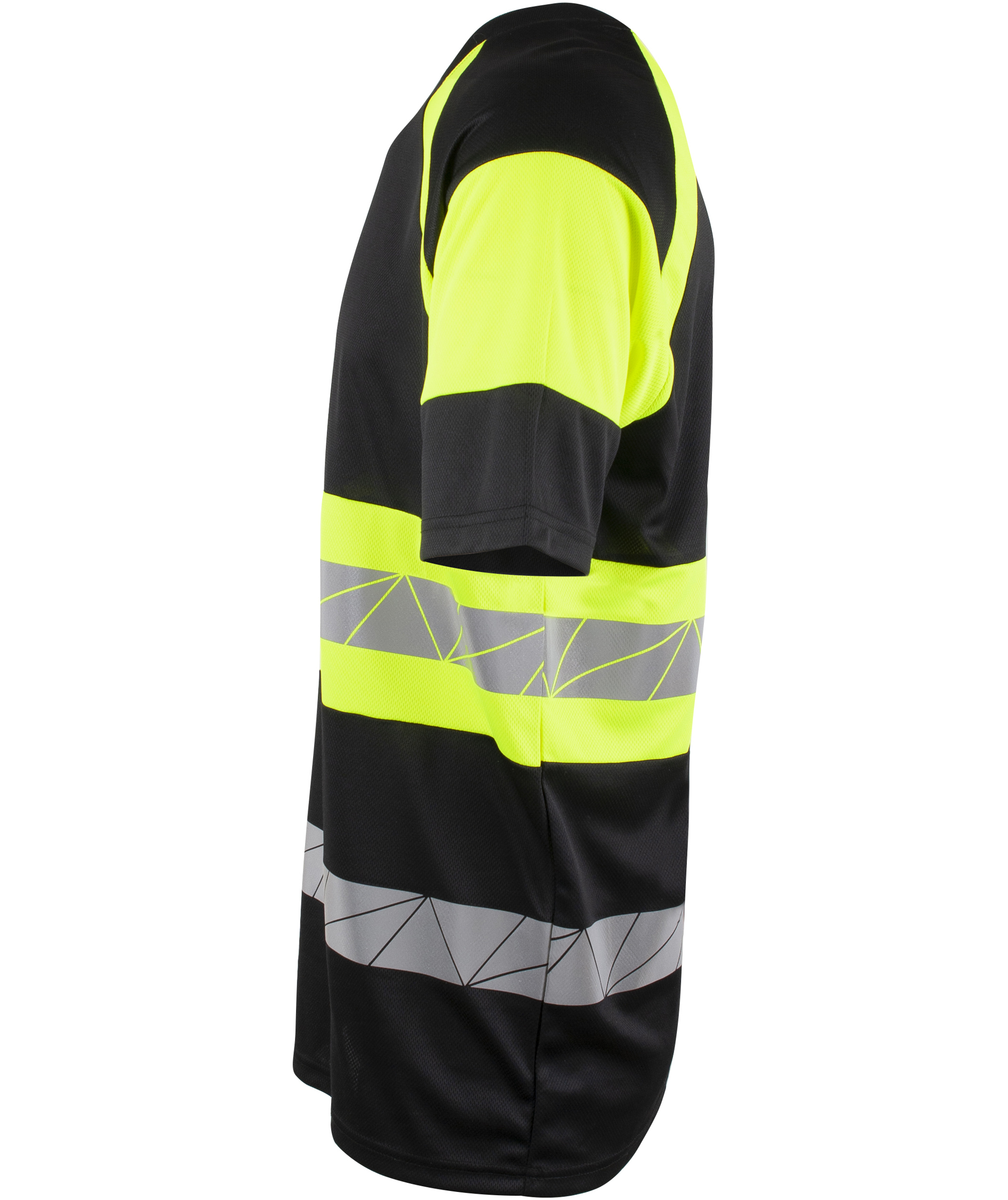 YOU Brande T-shirt, Black/Hi-Vis Yellow, large image number 3